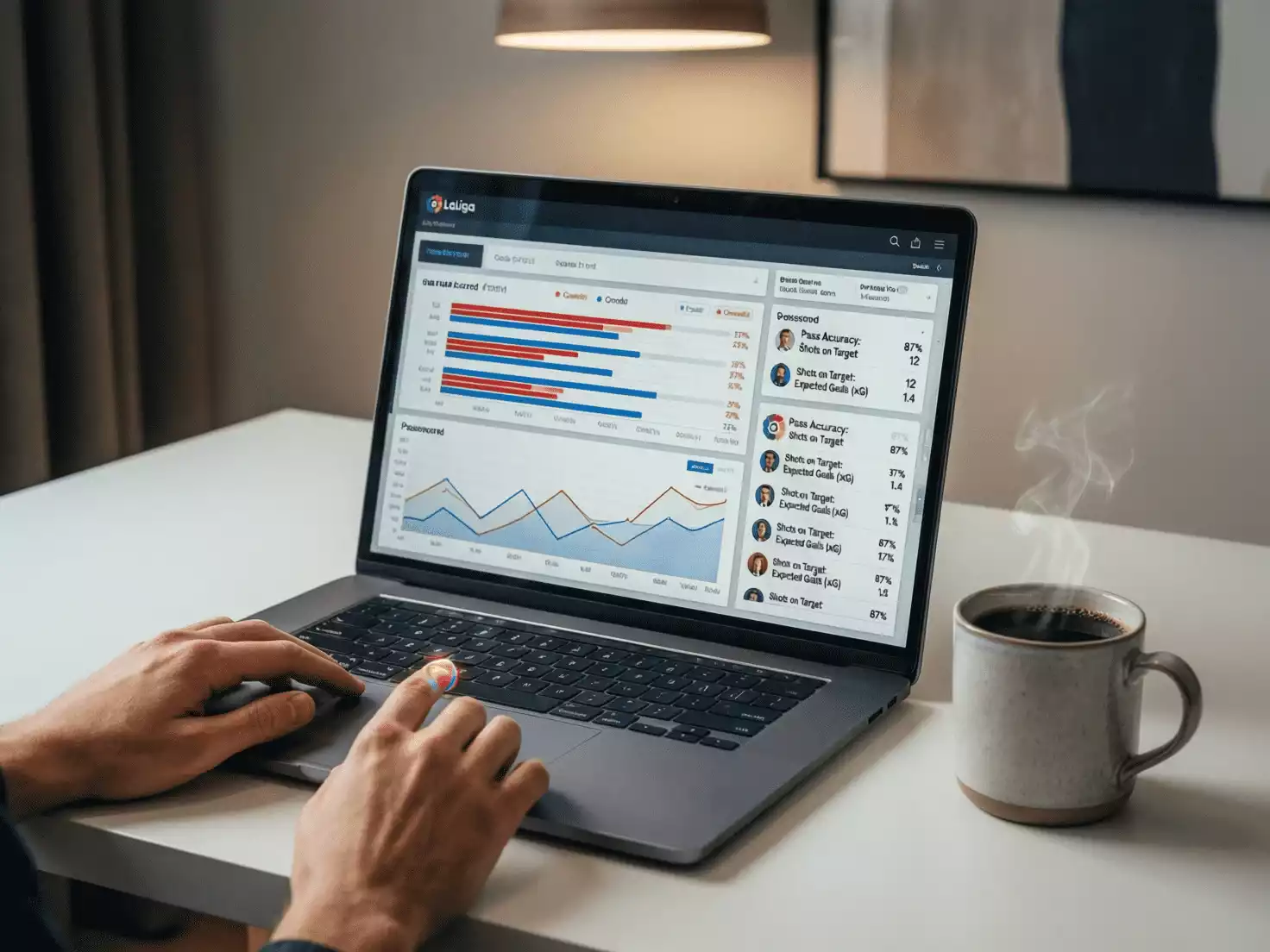 Análisis de datos estadísticos de LaLiga en dispositivo