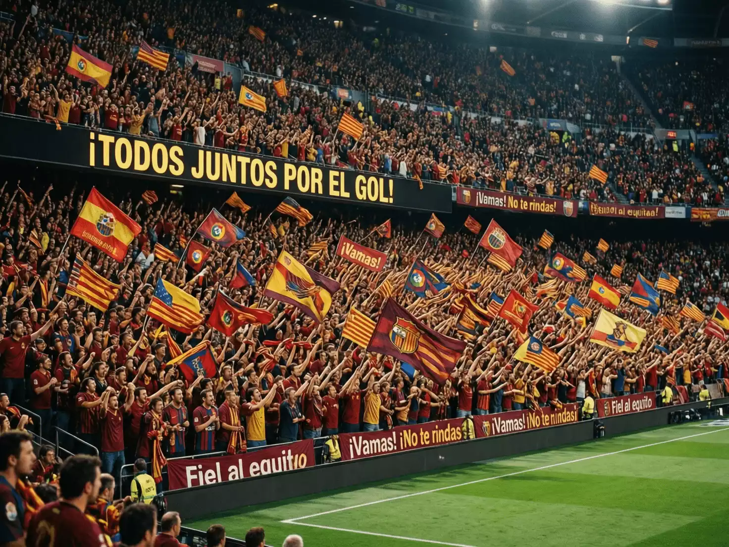 Estadio de LaLiga con ambiente favorable al equipo local