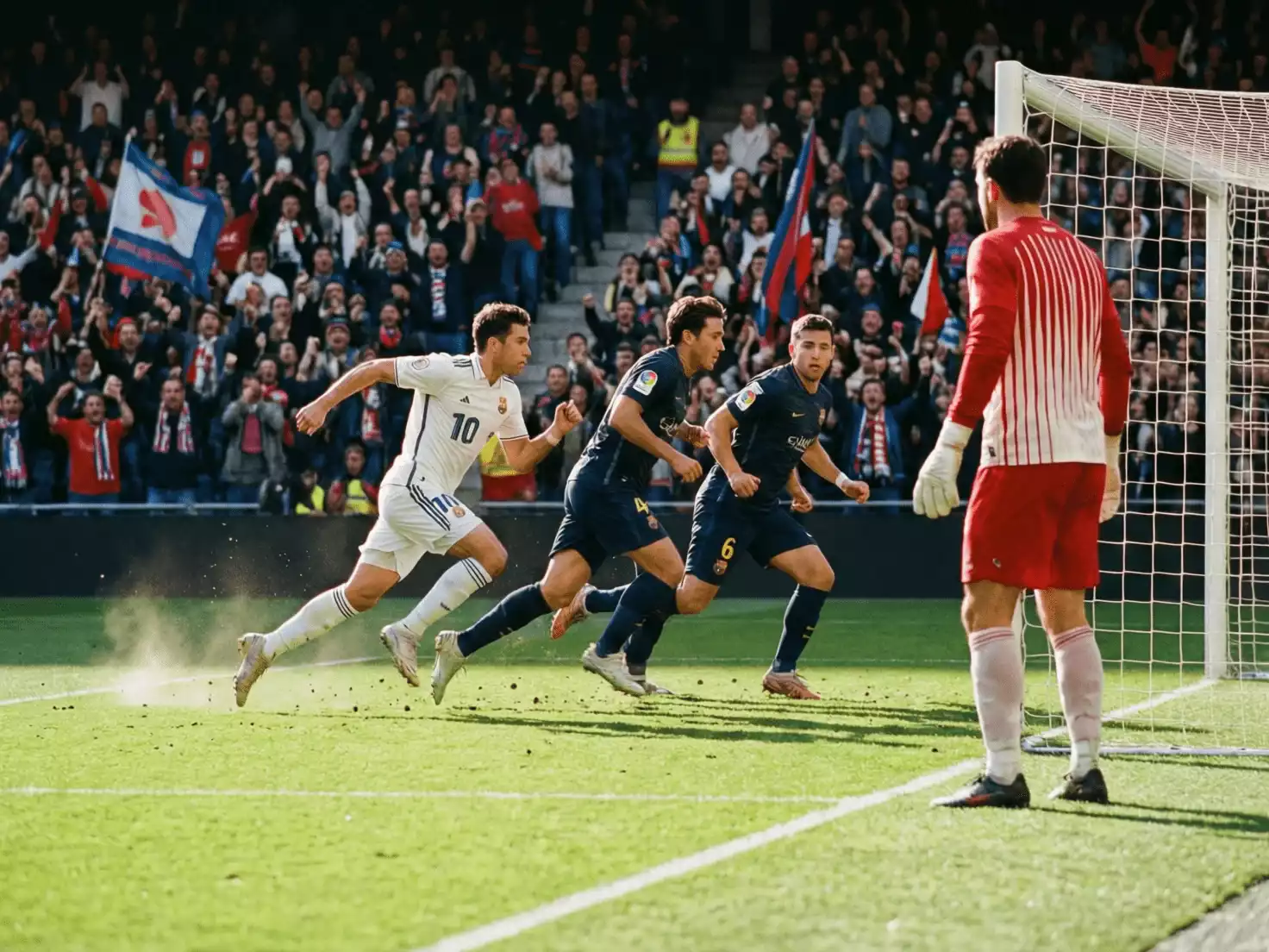 Acci&oacute;n de ataque en un partido abierto de LaLiga