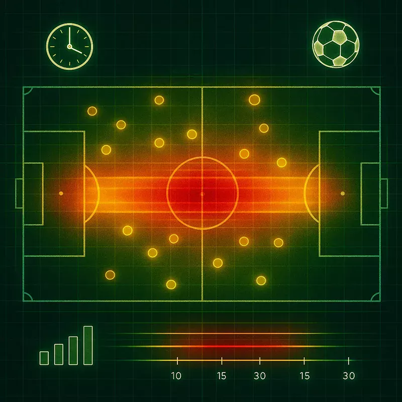 Análisis de patrones temporales y distribución de goles en partidos de LaLiga por minutos