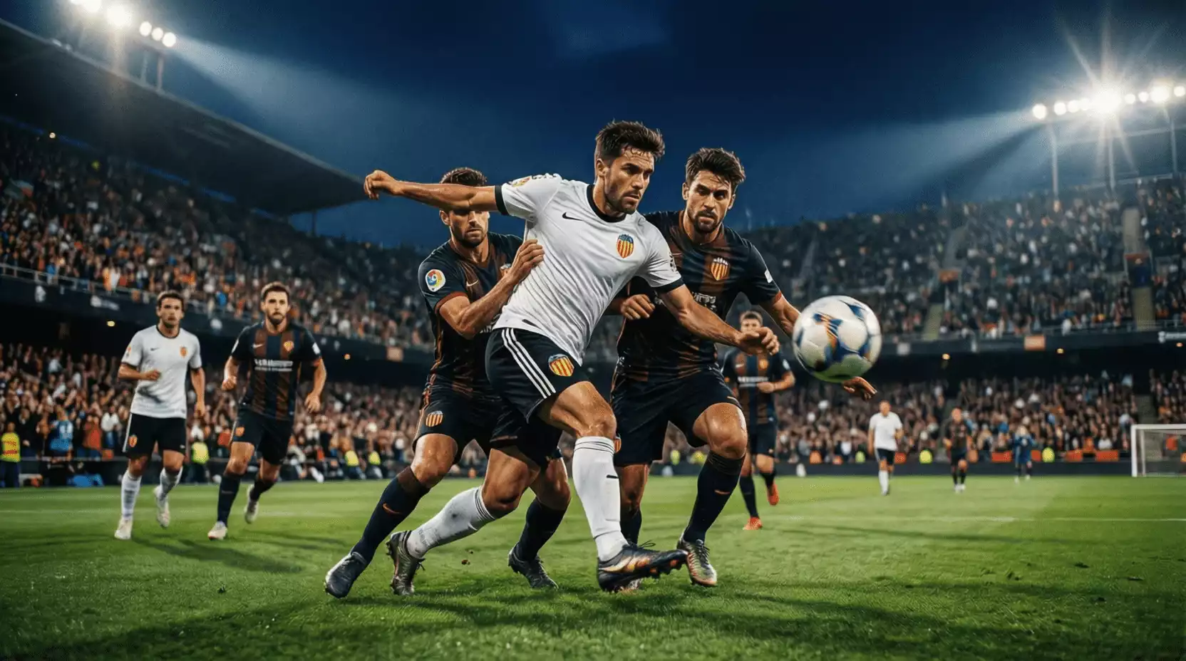Enfrentamiento del Valencia CF contra un grande del fútbol español en Mestalla